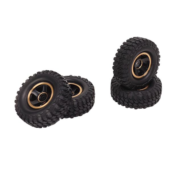 4 stk 1,0 tommers RC Hjuldekk Messing Limfrie Reservedeler RC Gummidekk for FMS FCX24 1/24 RC Bil