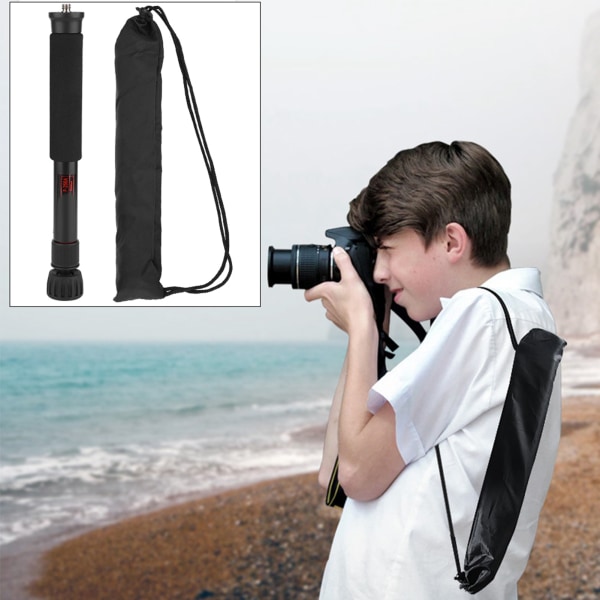 Mini bærbar, justerbar høyde Monopod Selfie Stick Mount Støttestang for speilreflekskamera (P-256A)