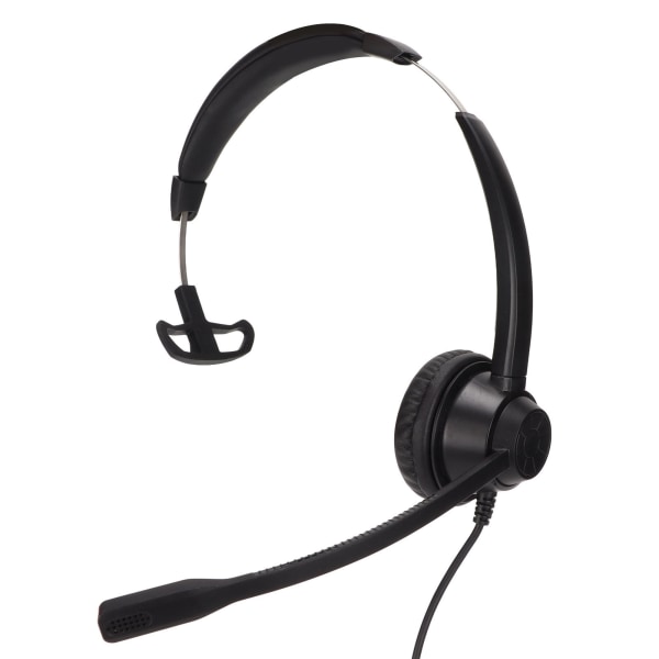 RJ9 Single Ear Headset Mobiltelefon Headset med Mic Mute høyttalervolum og 6-hastighets linjesekvensjustering