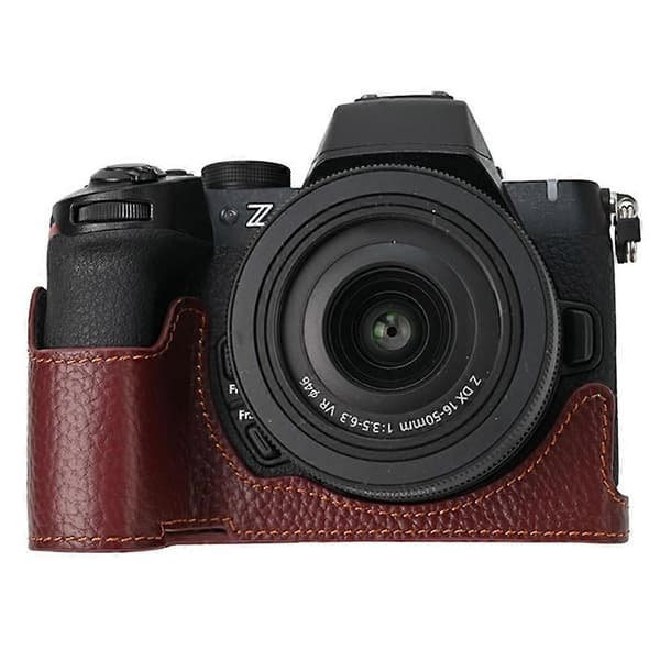 Genuine Leather Camera Case for Nikon Z 50 II - Coffee