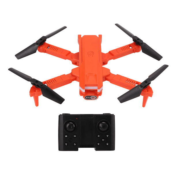 XT8 Mini Drone Ilmakuvaus RC FPV Drone 4K Kaksoiskamera Monivärinen Valo Lentolelut Oranssi Kolme Akkua