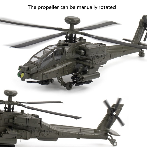 Alloy Diecast Sound Light Armed Helikopter Modell Leke Barn Angrep Helikopter Leke Hjem Dekorasjon Type 1