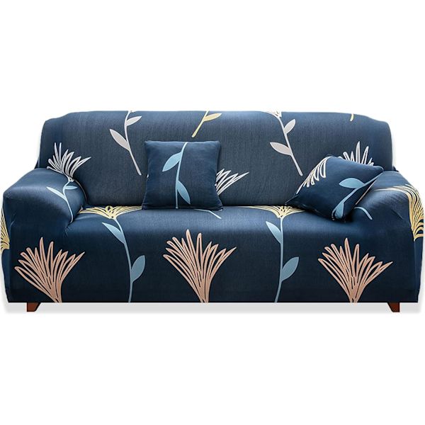 1-delt stretch-sofadeksel, sofadeksel elastisk stoff trykt mønster stol LoveSeat sofa sofatrekk (3-seters)
