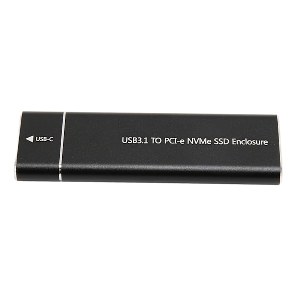 M.2 NVMe SSD-hölje 10 Gbps 2 TB USB 3.1 Typ C UASP-protokoll Typ C SSD-hölje för 2230 2242 2260 2280 SSD Svart Typ C till C-kabel