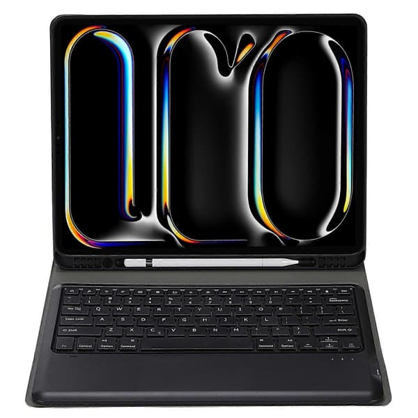 A14B Bluetooth Keyboard Case with Pen Holder for iPad Pro 13 (2024), Ultra-thin Tablet Case