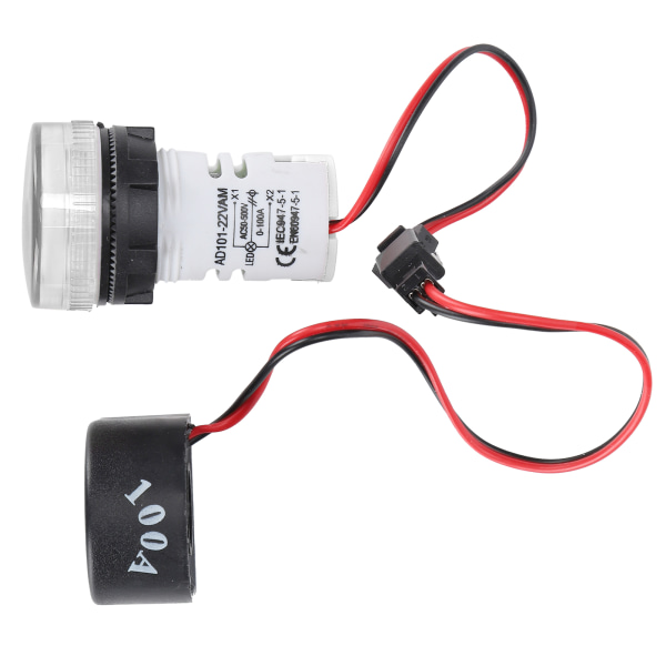 Universell AC Signalindikator - 2 Display Rund Lampa - 60~500V - AD101-22VAM - Vit - 1 Styck