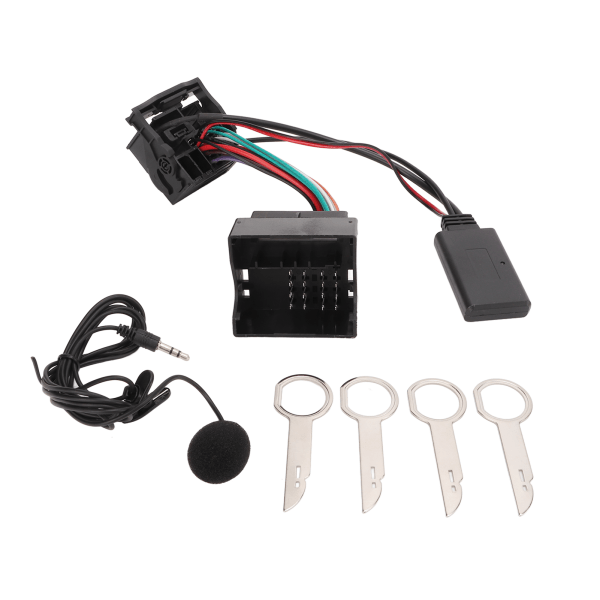 Bluetooth 5.0 trådlös ljudadapter Aux in-kabel med mikrofonbyte för Ford Focus Mondeo Fiesta Fusion 6000CD