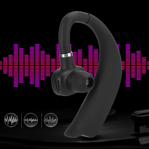 Vattentäta trådlösa hörlurar Bluetooth In Ear-hörlurar Stereo Monaural Ear Hook Earbuds (svarta)