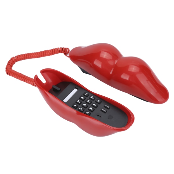 WX-3016 Fashionabla Funny Home Lip Telefonnummer Lagringsfunktion med US/UK WiringRed