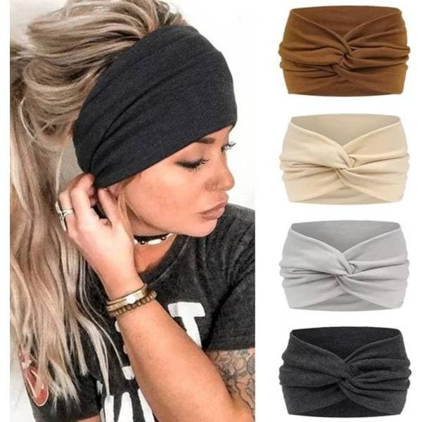 Boho Pandebånd Kvinder 4-pak, Pandebånd / Svedbånd / Hårbånd