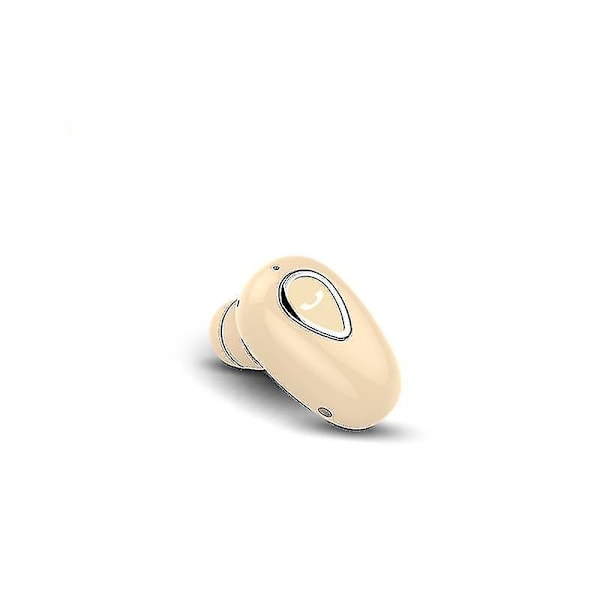 Langaton Bluetooth-kuuloke Mini In-ear -urheilukuulokkeet mikrofonilla ilman latauskoteloa Beige