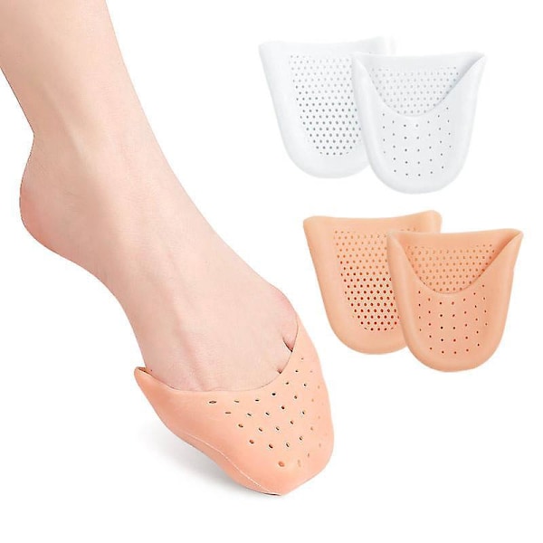 Mjuka Silikon Gel Pointe Ballet Dansko Toe Pads - Andningshål, One Size, 1 Par