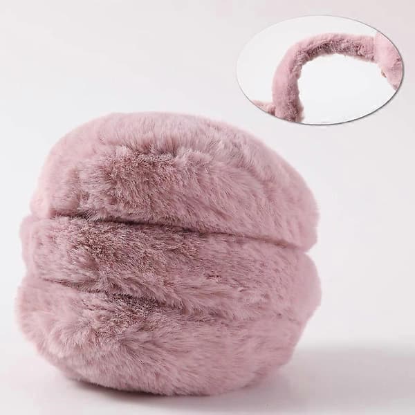 Foldable Earmuffs, Adjustable Faux Fur Earmuffs for Winter