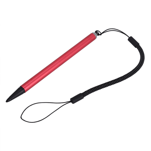 Skjermberøringsmalingspenne Resistiv Stylus med fjærtau for POS PDA Navigator (rød)