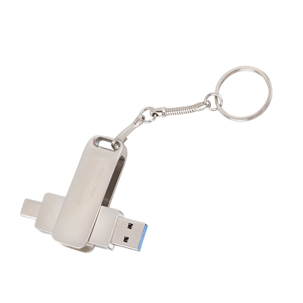 Metalli U-levy 2-in-1 Kääntyvä 64 Gt Type C Kaksoisporttinen Metalli USB-muistitikku U-levylle Android-tietokoneelle