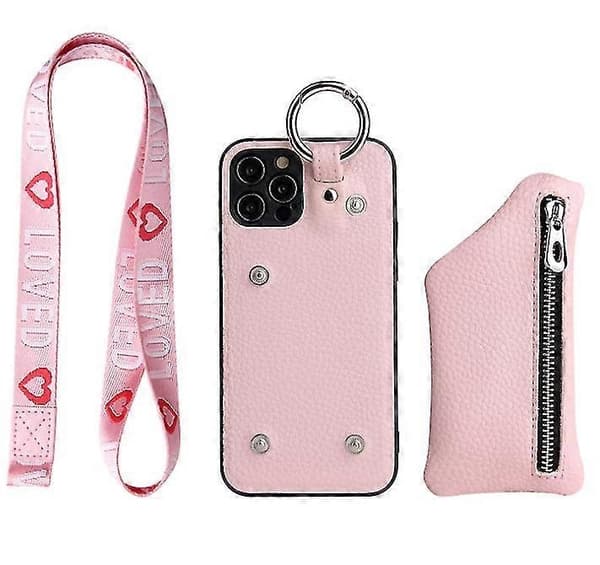 Nahkainen puhelinkotelo kolikkotaskulla iPhone 12/12 Pro Max/iPhone 11 -puhelimille