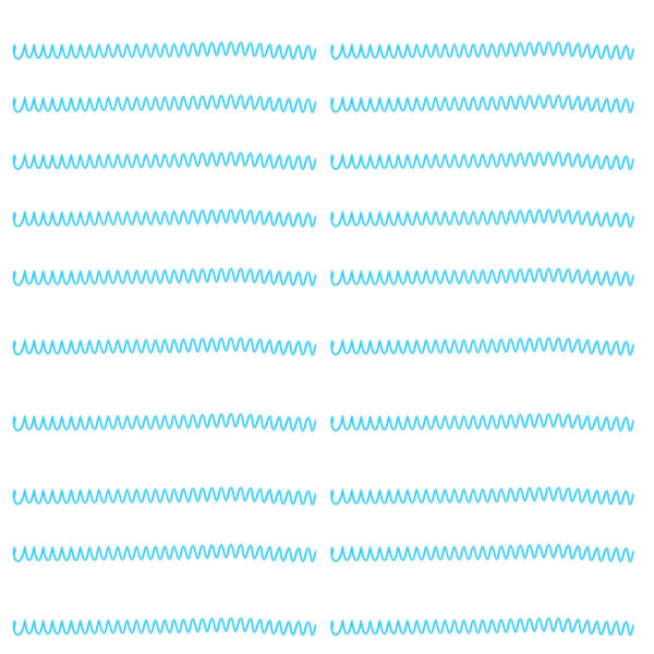 20 st spiralbindningsspolar 30 ark ABS-plastspiralbindningsryggar för pappersvaror Blå