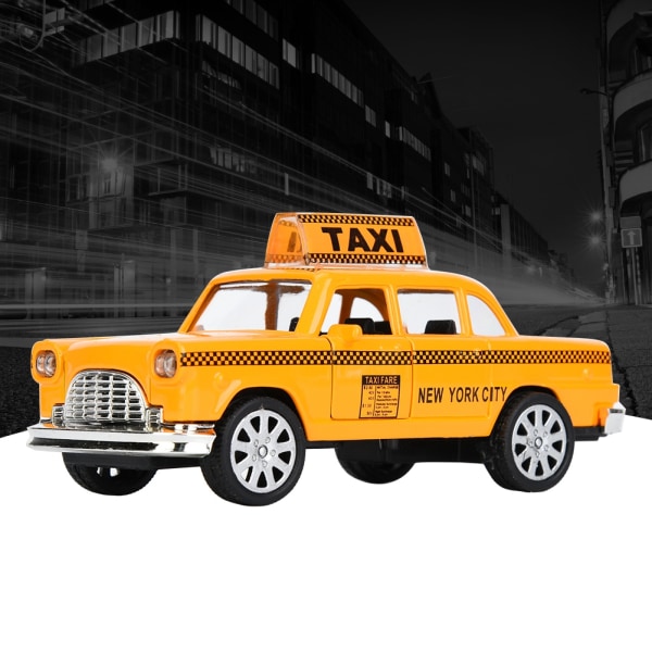 1:32 Legetøj i legeret taxa-simulering af køretøjsmodel til dekorationssamling af gavemøbler (Taxi A)