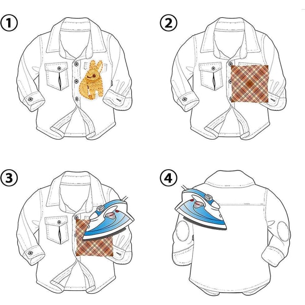 17-pack kläder Strykplåster Djurplåster med söta djurstil DIY för jeans Kläder Handväskor Skor eller kepsar för barn och vuxna