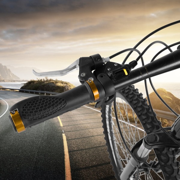 1 pari liukumaton maastopyörän ohjaustanko lihapallon suojakahvat polkupyörän pyöräilykahva (kultainen)
