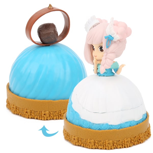 Prinsessfigurer Tårta Prinsessdocka Flickor Blind Box Leksak Födelsedagspresent Dekoration Prinsessdocka