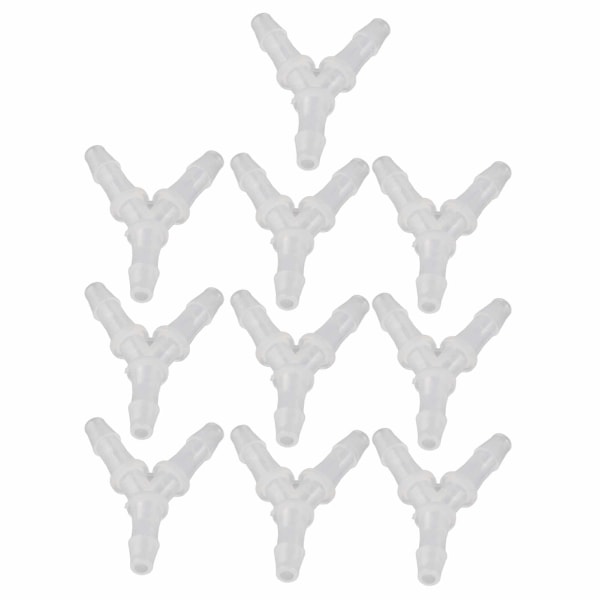 10 kpl pehmeät letkuliittimet Y-tyypin liitin Akvaariokalasäiliön ilmapumpun liitos 3-tieliitin (4,8 mm)