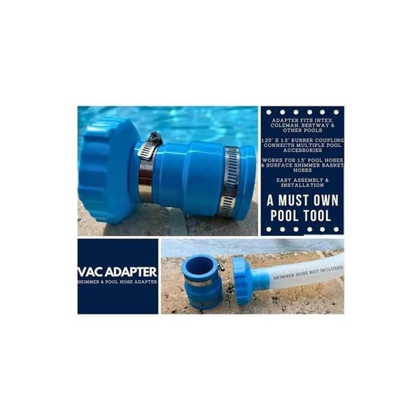 Pool Skimmer sugeslangeadapter, Step-Up poolslange-koblingsstykke