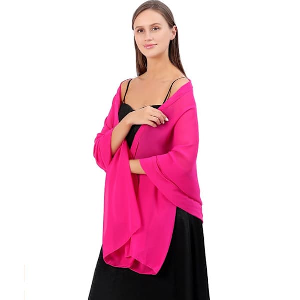 Aftenkjoler Sjal Dame Cape Wraps ROSERØD ROSERØD Roserød Roserød Rose Red Rose Red