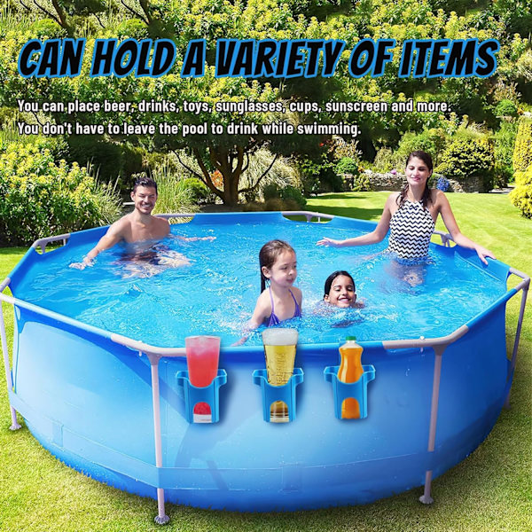 4-pack Pool Cup Holders, Pool Cup Holder, Pool Drink Holder, Pool Accessories