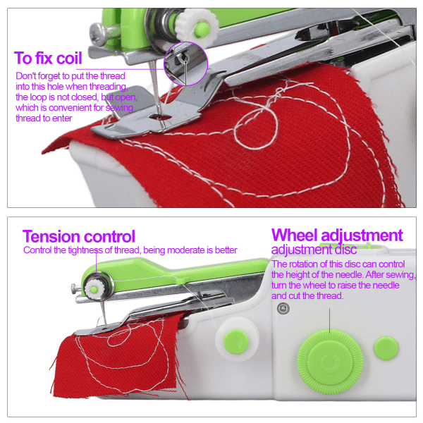 Easy Sew håndholdt symaskine: Ergonomisk design til gør-det-selv-tøj og gardiner