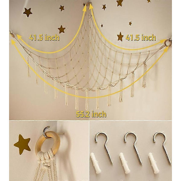 Storage Hammock or Net for Stuffed Animals - Large Toy Hammock