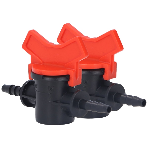 2 STK Flow Regulator ABS Plastic Væskekontrol Stopventil Vandpumpe lige gennem ventil 4 mm ydre diameter
