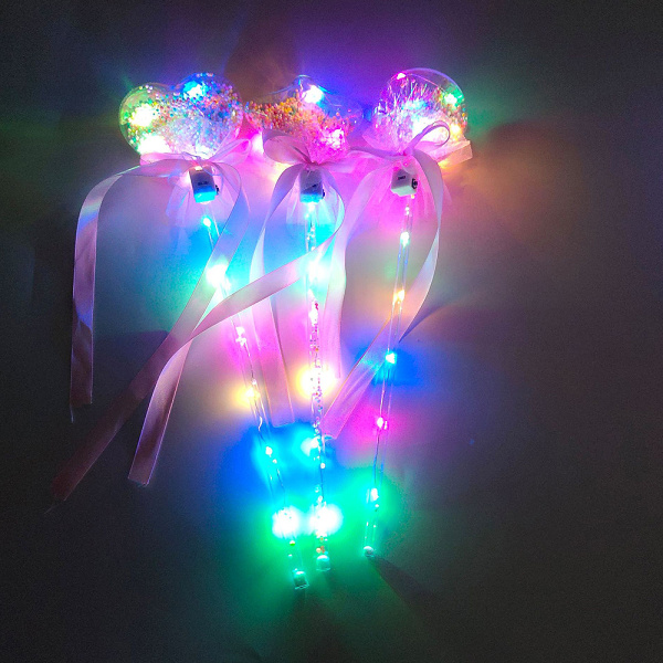 Børne LED Glow Wand Light Up LED Fairy Stick Legetøj Prinsesse Wand Glow Sticks Fødselsdagsfest favoriserer hjerteform