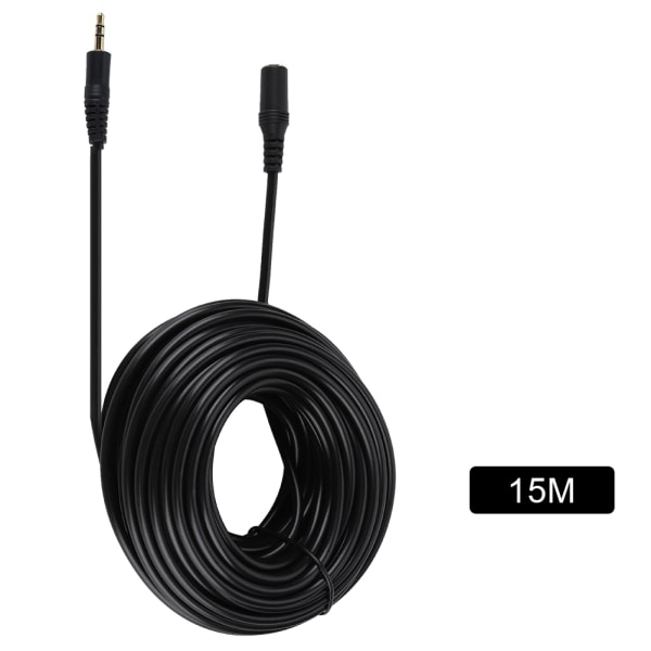 3,5 mm hane till hona ljudförlängningskabel Jack Aux-kabel för smartphone hörlurar Stereo 15m