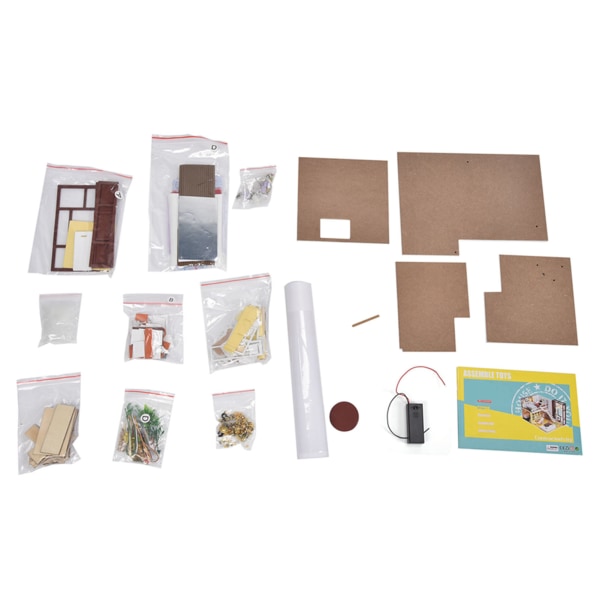 Wood Craft Miniature Dollhouse Kit Simple Style Dukkehus Monteringsmodeller Legetøjsgave