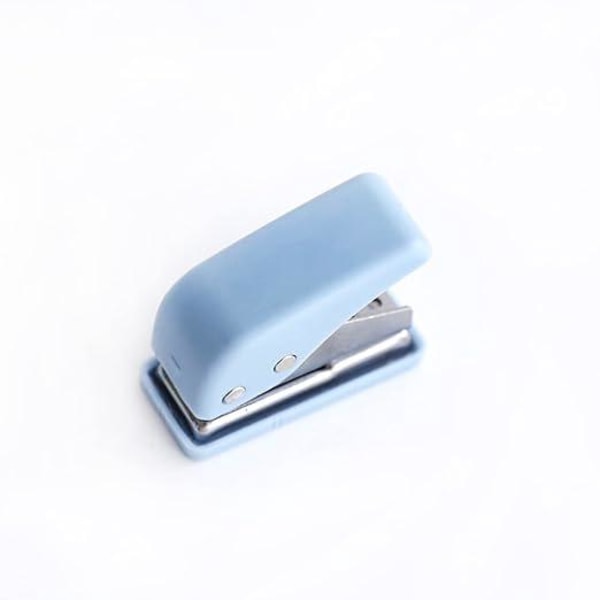 Blå Mini 1-hullshull, lav kraft, papirhull, 1/4" hull, 12 arks kapasitet, metall