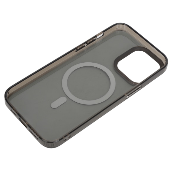 Phone case runt om Skyddande Transparent Magnetisk Anti Drop Bekvämt grepp gör-det-själv cover Black Tan för IOS 14promax