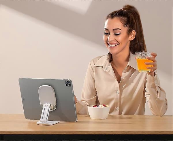 Foldable Phone Stand for Desk - Height Adjustable Cell Phone Holder