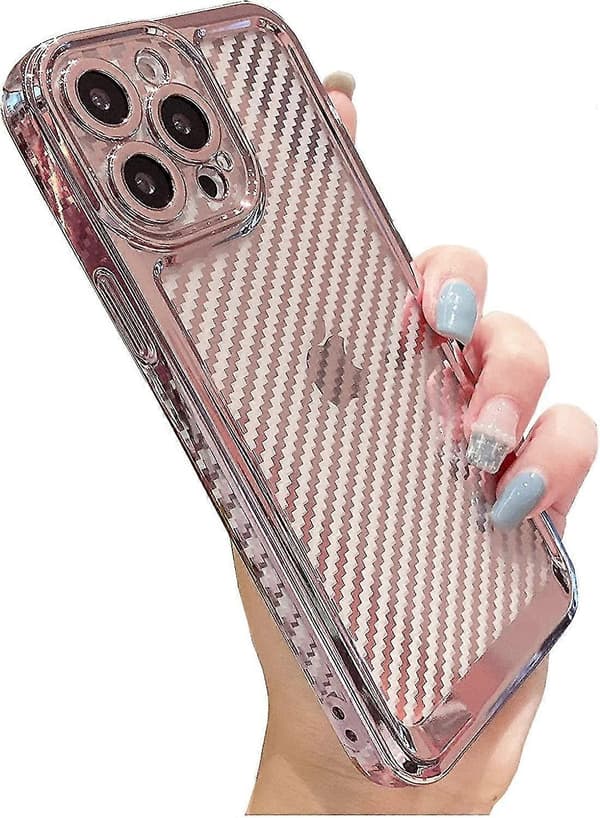 Plated Striped Case Compatible With iPhone 14 Pro Max/14 Pro, Soft Shockproof TPU Cover With Lens Protection