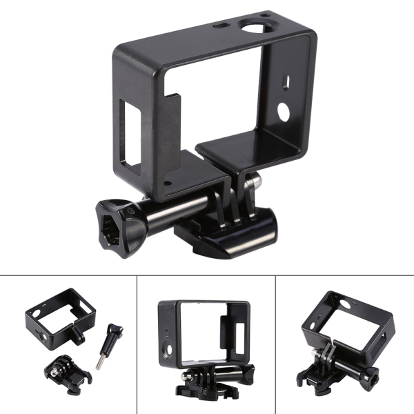 1 stk Sort Standard Sidekantramme Hus Case Mount Stand til GoPro Hero 4 3 kamera