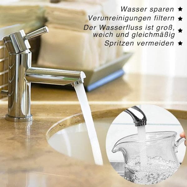 M24 Vandhane Luftblander – 6-pak Vandbesparende Dyser med Filter, 8 Pakninger & 1 Nøgle_OF