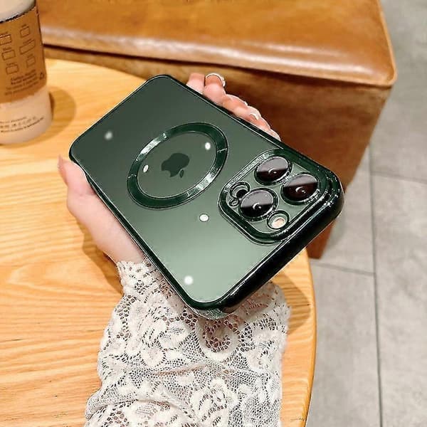 Magsafe Magnetic Case Compatible With Iphone 14 Pro Max/14 Pro/14 Plus/14, Transparent Silicone Lens Protector