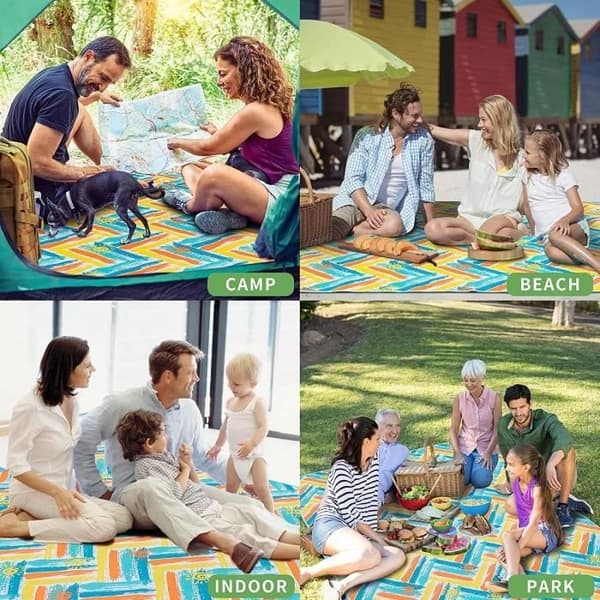 Picknickfilt - 145x200CM - Vattentät - Vikbar - Blå blue