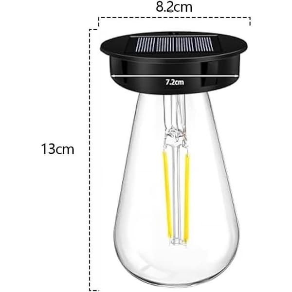 Udskifteligt solcelle-topstykke til havebelysning, 7 cm base LED-lampehoved til sti- og terrasselamper