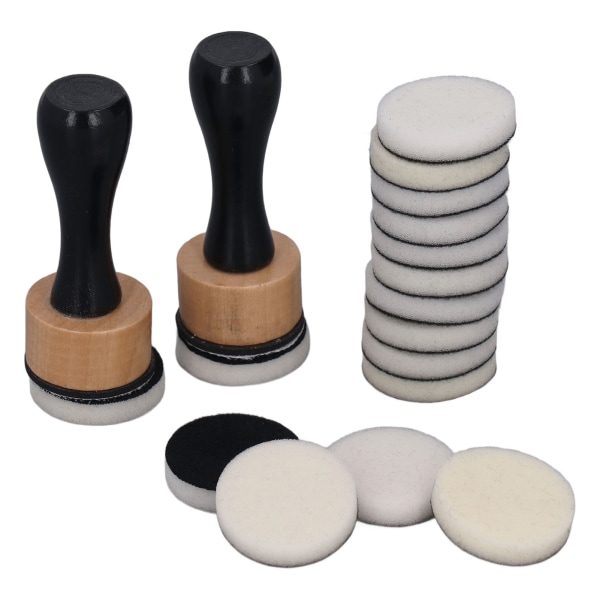 Blandningsverktyg för bläckfärger med 2 handtag 14 runda svampar Set -det-själv-produktion bläckblandningsverktyg för kartongpapperskort