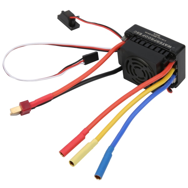 60A vattentät borstlös ESC elektrisk hastighetskontroll för SCX10 1/10 RC bilmodell T-kontakt