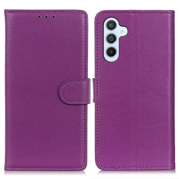 Samsung Galaxy A54 5G Deksel Litchi Tekstur Lilla