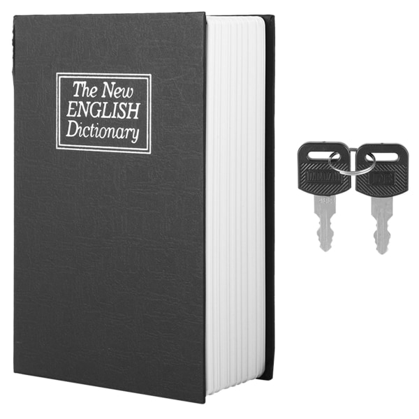 Black English Dictionary Safe Box Money Jewelry Collection case 2 avaimella