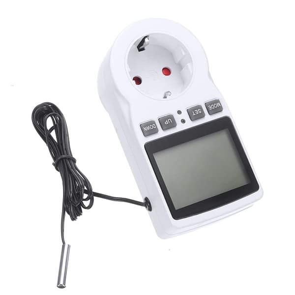 Digital elektrisk temperaturregulator – Programmerbar termostatstik (EU) med timer og detektionssonde