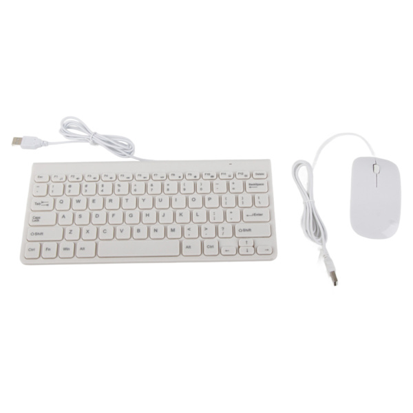 Ultratynn USB Kablet Tastatur Optisk Mus Sett Combo for PC Laptop